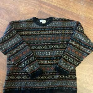 L.L. Men’s Bean Wool Fair Isle Sweater L